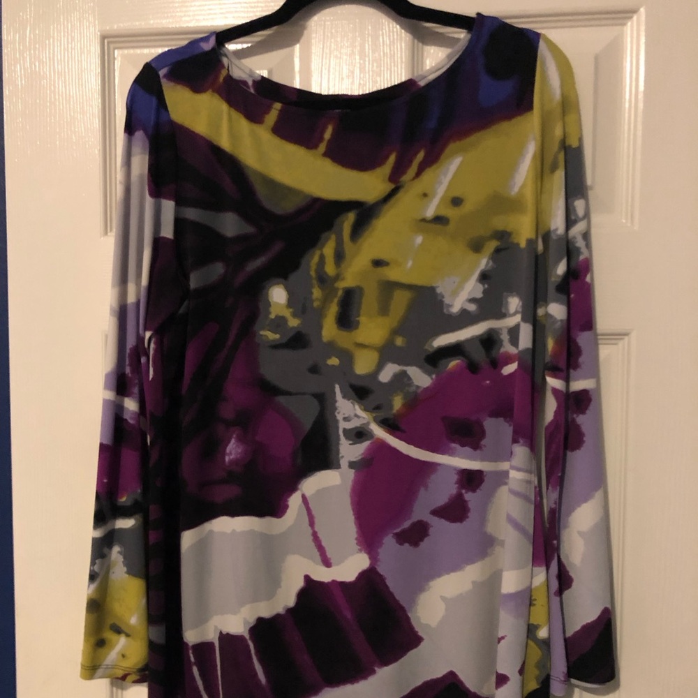 Multi-Color Macy’s Style & Co Tunic Long Blouse